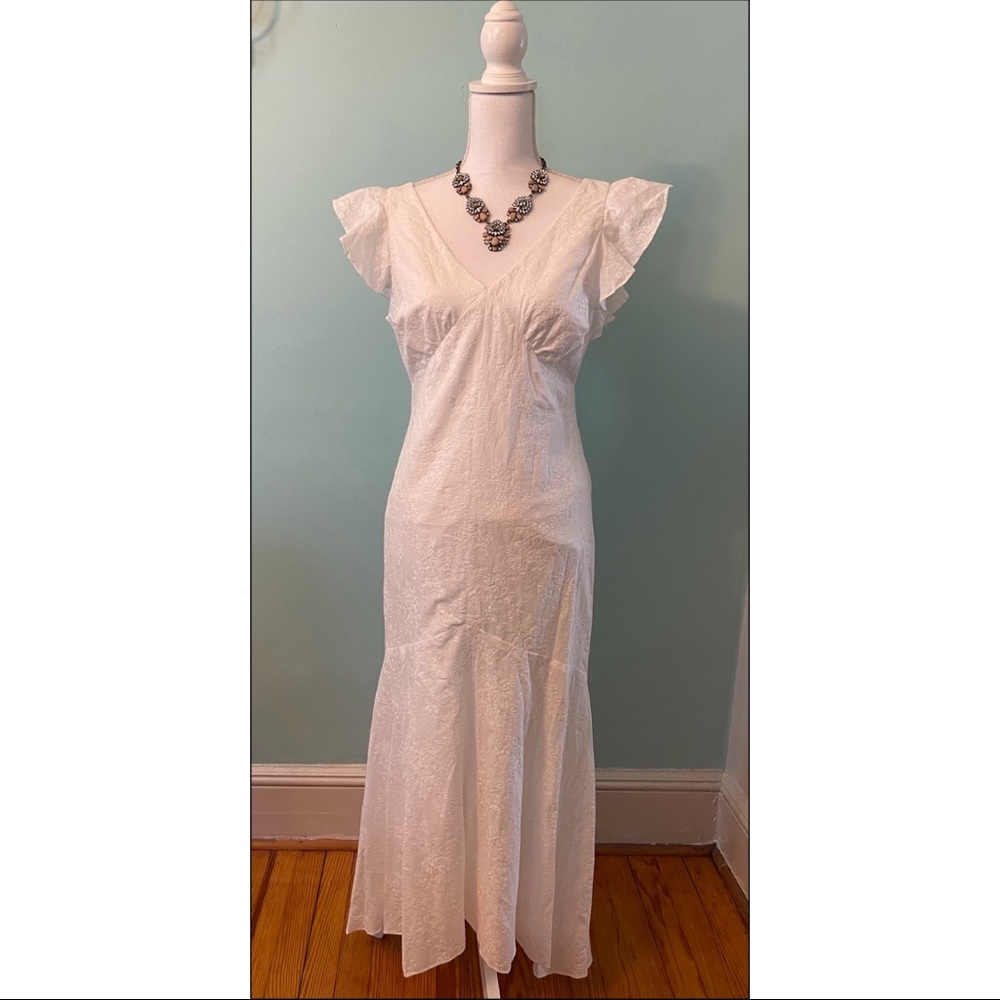Lauren by Ralph Lauren white eyelet dress